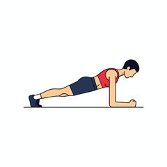 Obraz premium Person Doing Plank Exercise