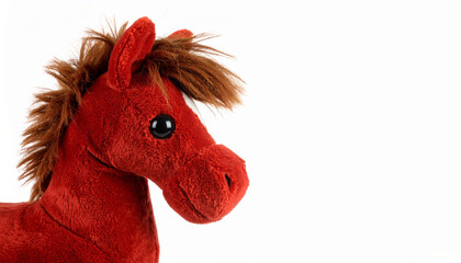 Plush horse toy with brown mane celebrates 2026 Chinese lunar new year joyfully