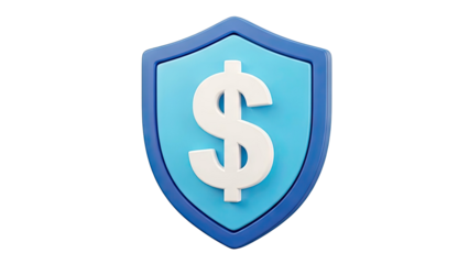 Dollar Sign on a Shield