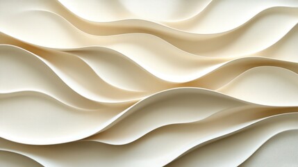 Obraz premium Abstract, flowing, cream-colored waves