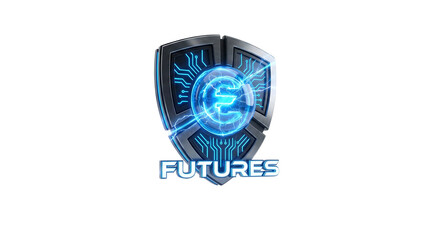 Futures Technology Circuit Shield Digital Brand Logo