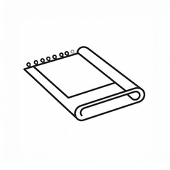 Blank spiral notebook with metal wire binding isolated on white background