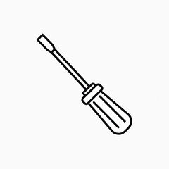 Obraz premium screwdriver editable stroke outline icon template