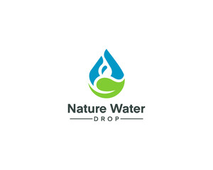 Nature water drop logo
