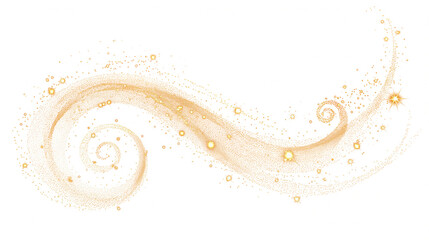 Glow Star Swirl Christmas Pattern Gold Glitter Isolated