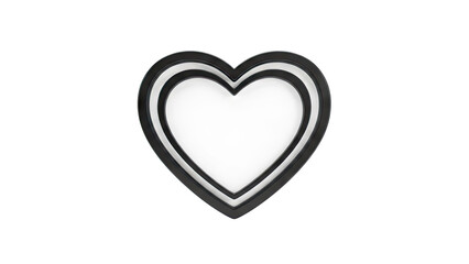 Black heart-shaped cookie cutter
