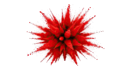 Explosion of Red Powder