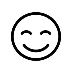 Fototapeta premium Vector icon of a smiling face.