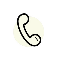 Obraz premium Vector icon of a telephone receiver.