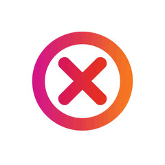 Obraz premium Vibrant Cross Inside Circle Flat Icon