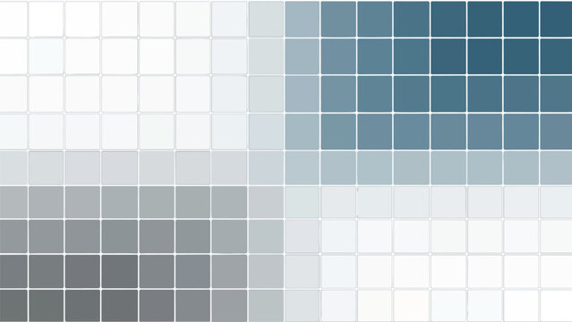 A pixelated mosaic of blue, grey, and white squares