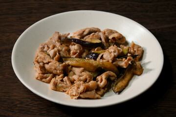 茄子と豚肉の味噌炒め