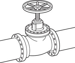 Industrial Pipe Valve Connection