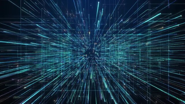 Dynamic Data Burst Visual Sequence for Technology Video.