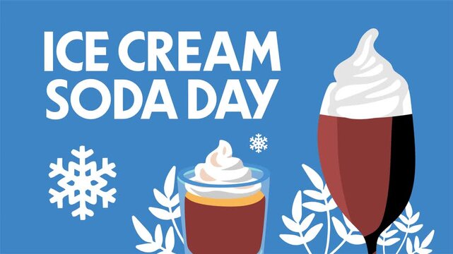Happy Ice Cream Soda Day with delicious ice cream soda