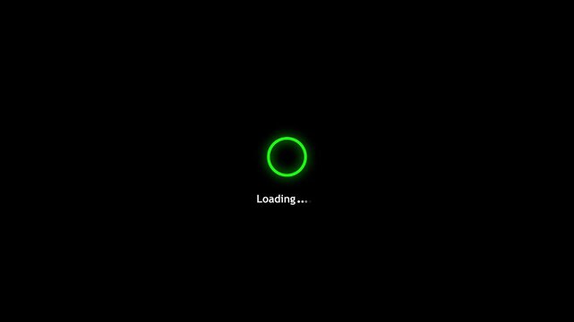Loading circle progress animation with percentage indicator. Circular loading ring showing system processing and connection status. Progress loader for software waiting and buffering states.