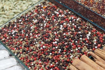 Assorted Peppercorns In Market Tray