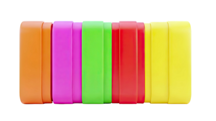 Colorful Stack of Rectangular Objects