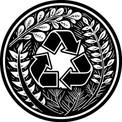 Eco-friendly recycling symbol
