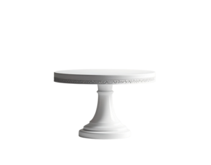 White cake stand, pedestal, dessert display, studio shot, bakery