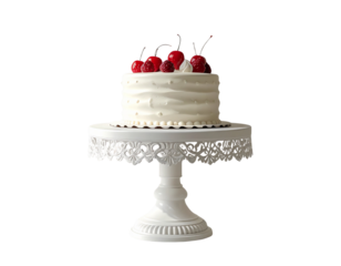 White cake stand, pedestal, dessert display, studio shot, bakery