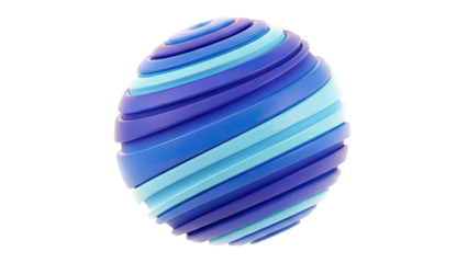 Abstract Swirl Egg Shape in Shades of Blue