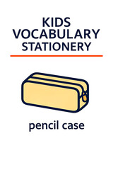 Kids Vocabulary Stationery Pencil Case
