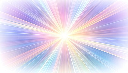 Obraz premium Radiant abstract illustration depicting a burst of light in pastel shades, with central luminescence
