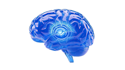 Abstract Blue Brain with Radiant Energy