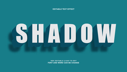 Bold 3D Shadow Text Effect on Teal Background