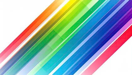 Obraz premium Diagonal, colorful gradient of rectangles on a white background, creating a bright aesthetic