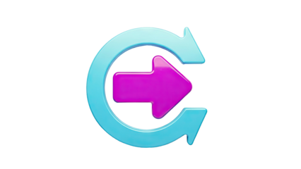 3D Rendered Cycle Arrow Icon