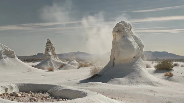 The desert's unique rocky landscape