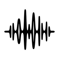 Obraz premium Line icon of a sound wave.