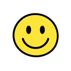 Fototapeta premium Yellow Smiley Face Vector Icon