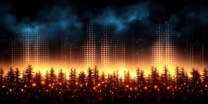 Forest Soundwave Abstract Background