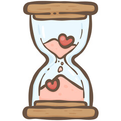 vector illustration of a hourglass
