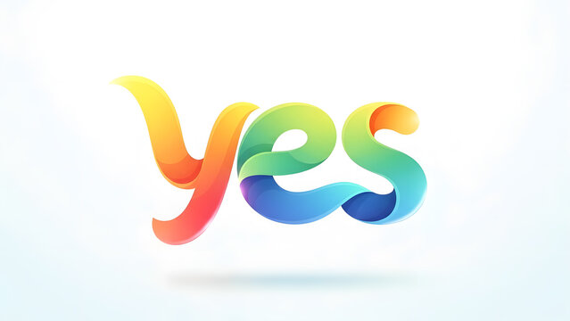 Positive logo design expressing affirmation and approval