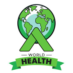 World health awareness isolated on transparent background