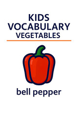 Kids Vocabulary Vegetables Bell Pepper