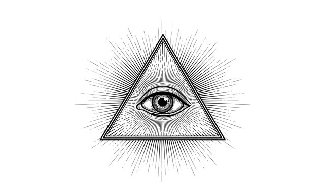 all-seeing eye, triangle symbol