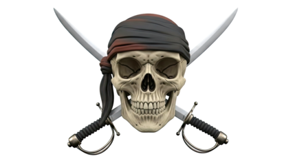Pirate Skull and Crossbones with Swords