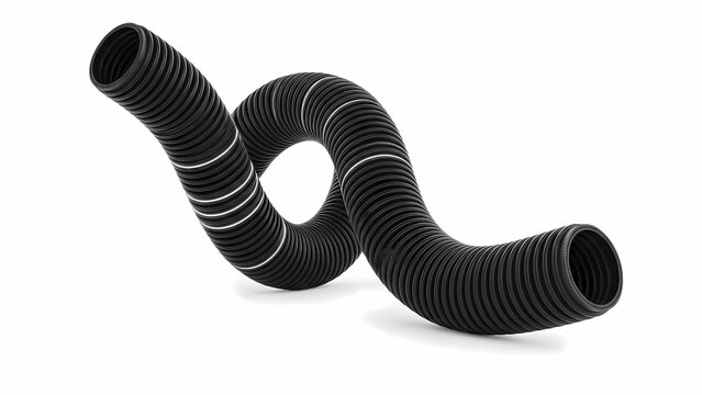 Soft Bendable Rubber Tubing for Plumbing Isolated