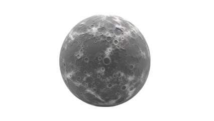 Detailed 3D Render of the Moon's Surface with Craters