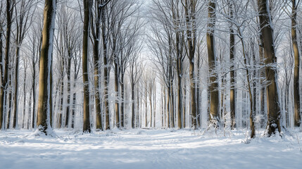 Fototapeta premium Winter forest landscape photography