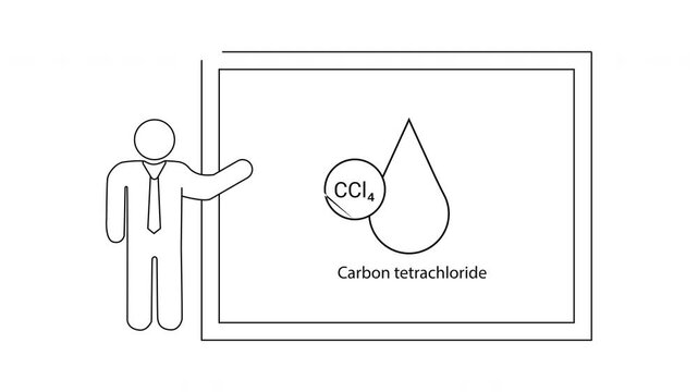 Carbon Tetrachloride Presentation - Chemical Compound and Molecular Structure.