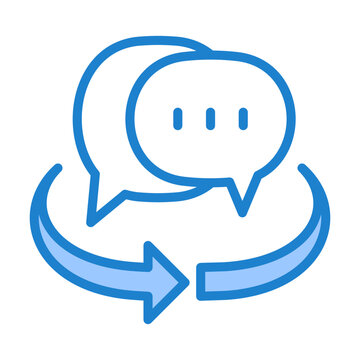 360 Feedback Icon - Blue Style