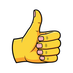 Cartoon Hand Giving Thumbs Up Sign