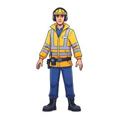 Construction Worker in Safety Gear