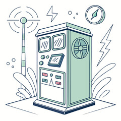 Illustration of a futuristic device